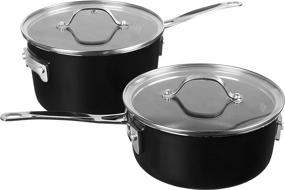img 2 attached to Gotham Steel Stackable Pots and Pans Set: 10-Piece Stackmaster Cookware Collection with Ultra Nonstick Cast Texture Ceramic Coating in Copper Shade