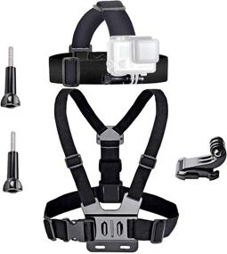 img 4 attached to 📷 VVHOOY Action Camera Accessory Kit: Chest Mount Harness and Head Strap for GoPro Hero 9 8 7 6/AKASO Brave 7 le/EK7000/V50 Elite/Dragon Touch/Vemont Waterproof Action Camera