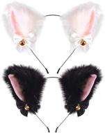 🐱 furry neko ears cosplay headband for girls & women - plush cat ear costume party headbands for kids logo