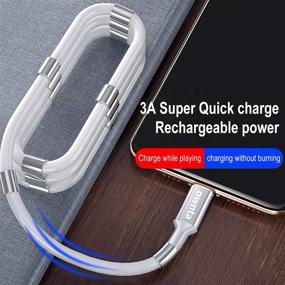 img 2 attached to 🔌 Magic Cable: 3 Pack Magnetic Charging Cable for iPhone/Samsung/iPad - Nano Data Cables