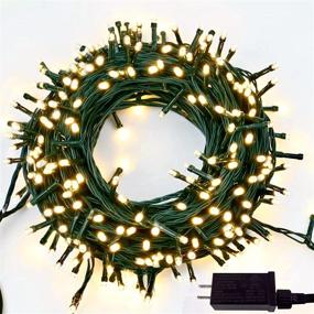 img 3 attached to 🎄 EXF 88ft 240LED Christmas Lights, Green Wire Twinkle Lights | Waterproof IP44 | Indoor & Outdoor Decorative String Lights | 8 Modes | Ideal for Room, Patio, Christmas Tree Decorations | Warm White