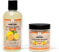 🍊 clark's cutting board oil & wax: 2 bottle set with orange & lemon scent - includes 12oz cutting board oil & 6oz finish wax logo