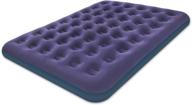 🛏️ ultimate comfort: queen size inflatable air mattress with foldable design - portable blue blow up bed for camping, travel, and home use logo