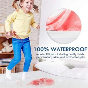 img 3 attached to 🛏️ ZAMAT Premium Waterproof Mattress Protector, Breathable & Noiseless Mattress Pad Cover, Fitted 8"-24" Deep, Soft Cotton Terry Covers