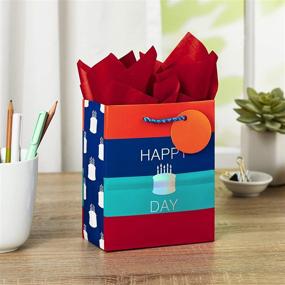 img 3 attached to 🎁 Hallmark 6-inch Small Birthday Gift Bag with Tissue Paper (Happy Cake Day) - Enhanced SEO