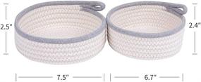 img 3 attached to 🧺 Multipurpose Small Basket Set - Mini Woven Baskets for Organizing, Nursery Decor, Toy Storage & More!