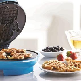 img 1 attached to 🦊 Brentwood Non-Stick Blue Animal Shaped Waffle Maker Machine
