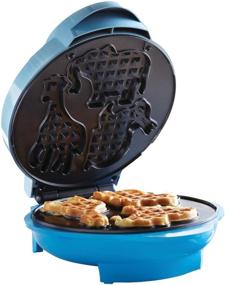 img 3 attached to 🦊 Brentwood Non-Stick Blue Animal Shaped Waffle Maker Machine
