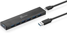 img 4 attached to 🔌 j5create 7-Port USB 3.0 Data Hub with Extended Cable & Power Adapter for Mac, Windows, Laptop, Surface, PC - JUH377