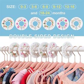 img 1 attached to 👶 IEOKE 50 Pack Baby Velvet Hangers - Ultra Thin Non Slip Clothes Racks for Children, Including 6 Pcs of Kids Clothing Dividers in Pink