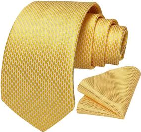 img 4 attached to Stylish DiBanGu Necktie Handkerchief Pocket Cufflink 👔 Men's Accessories - Ties, Cummerbunds & Pocket Squares!
