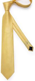 img 2 attached to Stylish DiBanGu Necktie Handkerchief Pocket Cufflink 👔 Men's Accessories - Ties, Cummerbunds & Pocket Squares!