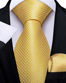 img 3 attached to Stylish DiBanGu Necktie Handkerchief Pocket Cufflink 👔 Men's Accessories - Ties, Cummerbunds & Pocket Squares!