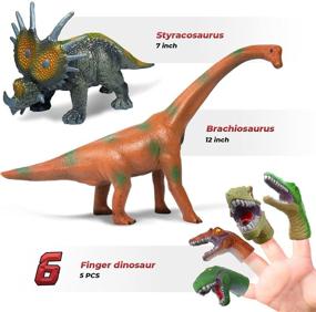 img 1 attached to 🦖 Dinosaur Puppets - Realistic Figures for Birthday Gifts