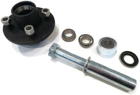 img 1 attached to 🚚 The ROP Shop (Set of 2) Trailer Axle Kits with 4x4 Bolt Idler Hub & 1-Inch Round BT8 Spindle