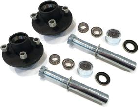 img 4 attached to 🚚 The ROP Shop (Set of 2) Trailer Axle Kits with 4x4 Bolt Idler Hub & 1-Inch Round BT8 Spindle