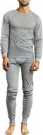 🔥 ultimate comfort and warmth: men's two piece long johns thermal underwear set logo