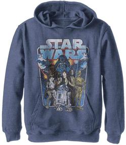 img 1 attached to 🌟 STAR WARS Boys' Hooded Pullover Fleece: Unmatched Comfort and Style!