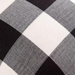 img 1 attached to CHICHIC Set of 2 Fall Pillow Covers, 18 x 18 Inch Black and White Buffalo Check Plaid Cushion Cases for Farmhouse Retro Decor, Decorative Square Pillowcase for Fall Decor Bed Sofa Couch Chair