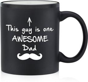 img 4 attached to 🎁 One Awesome Dad Funny Coffee Mug - The Ultimate Christmas Gift for Dad, Men - Uniquely Xmas' Dad Gifts from Daughter, Son, Wife - Cool Bday Present Ideas for Husband, Father, Him - Fun Novelty Cup (Matte Black) - A Must-Have!