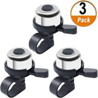 🚲 3-pack bike bells - classic road bike bell for loud and clear sound - brass mini bicycle bell for adults and kids logo