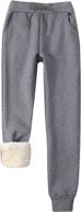 🏃 gihuo women's sherpa lined winter fleece active running jogger sweatpants logo