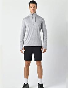 img 3 attached to Sleeve Active Quarter Quick Pullover Men's Clothing and Active