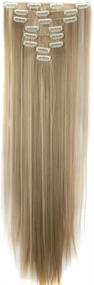 img 3 attached to Straight Extensions Hairpiece Blonde Inch Straight