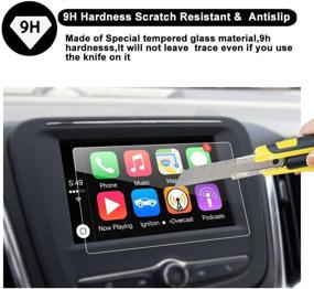 img 1 attached to 📱 RUIYA HD Clear Tempered Glass Screen Protector for 2018-2020 Equinox Car GPS Navigation (7-Inch)