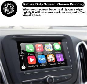 img 2 attached to 📱 RUIYA HD Clear Tempered Glass Screen Protector for 2018-2020 Equinox Car GPS Navigation (7-Inch)
