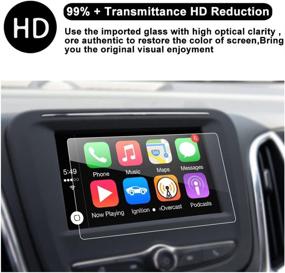 img 3 attached to 📱 RUIYA HD Clear Tempered Glass Screen Protector for 2018-2020 Equinox Car GPS Navigation (7-Inch)