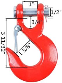 img 2 attached to Astra Depot 92ft x 1/2-Inch Synthetic Winch Rope with 22,000LBs Capacity, Protective Sleeve and RED Hook for Jeep, ATV, UTV, KFI Truck, Boat, or Ramsey
