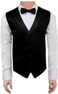 👔 dan smith multiple plain boys vest bow tie for age 6-16 - stylish men's fashion logo