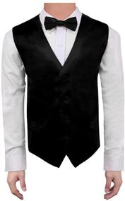 img 4 attached to 👔 Dan Smith Multiple Plain Boys Vest Bow Tie for Age 6-16 - Stylish Men's Fashion