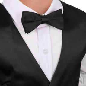 img 2 attached to 👔 Dan Smith Multiple Plain Boys Vest Bow Tie for Age 6-16 - Stylish Men's Fashion