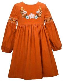 img 2 attached to 👗 Adorable Bonnie Jean Girls Thanksgiving Dress - Perfect for Your Little Fashionista's Holiday Look!