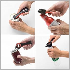 img 1 attached to 🎁 MAEXUS 6 in 1 Multi Opener Jar Opener & 5 in 1 Bottle Can Opener Set - Ideal Kitchen Gift for Christmas Holiday Party, Twist Grips for Opening Seal Soda Lids - Perfect for Chefs & Kids!