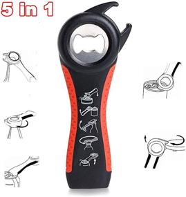 img 2 attached to 🎁 MAEXUS 6 in 1 Multi Opener Jar Opener & 5 in 1 Bottle Can Opener Set - Ideal Kitchen Gift for Christmas Holiday Party, Twist Grips for Opening Seal Soda Lids - Perfect for Chefs & Kids!