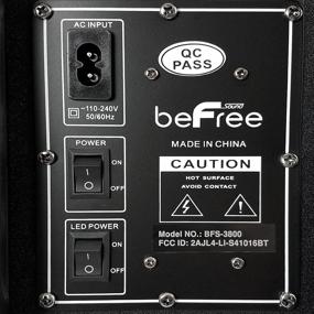 img 2 attached to 🔊 beFree Sound BFS-3800 Сабвуфер Bluetooth портативная вечеринка динамик, синий - проекционный домашний светильник