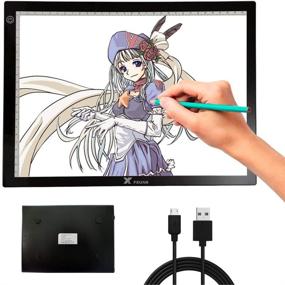 img 4 attached to 🖼️ Upgraded USB Powered Dimmable Tracing Light Pad, Fxuan A4 Portable LED Artcraft Tracer for Artists, Tattoo, Drawing, Painting, Animation, Stencilling Design, Trace Table