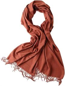 img 4 attached to Luxurious Cashmere Scarf Shawls: Bellonesc Unisex Collection