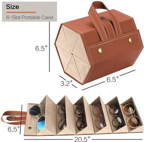 img 3 attached to Vemiss Portable Sunglasses Organizer Multiple Men's Accessories and Sunglasses & Eyewear Accessories
