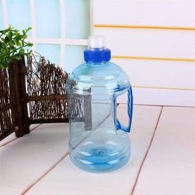 img 1 attached to 1L BPA-Free Plastic Water Jug Large Bottle with Cap & Handle - Ideal for Outdoor Training, Party, Fitness, Gym, and Sports