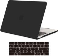 tecool macbook pro 13 inch case 2019 2018 2017 2016 release model a2159 a1989 a1706, slim hard shell case cover with keyboard cover for macbook pro 13 retina touch bar - matte black logo