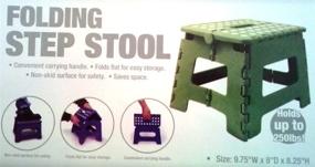 img 1 attached to Home Basics Folding Stool Green