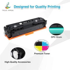 img 1 attached to 🖨️ TRUE IMAGE Compatible Toner Cartridge Replacement for HP 215A W2310A - 4-Pack Set for HP Color Pro M182nw M183fw M155 Printers (Black Cyan Yellow Magenta)