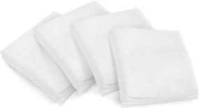 img 1 attached to 🌿 Premium Ultra Soft Bamboo Pillow Case Set (4 Pack) - Eco-friendly, Hypoallergenic, Wrinkle Resistant Rayon Derived From Bamboo - Standard/Queen Size - White