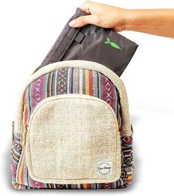 img 3 attached to 🎒 Hassle-Free Hemp Mini Backpack: Odorless and Leak-Proof!