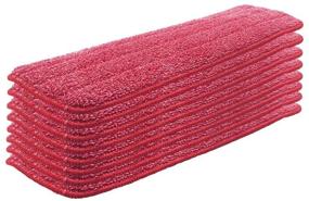 img 4 attached to 🔴 8-Pack Microfiber Spray Mop Replacement Heads: Reusable Refills for Wet/Dry Mops, Fits Floor Care System - red