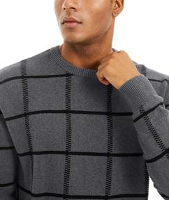 img 1 attached to MAGNIVIT Knitted Crewneck Sweaters Jacket Men's Clothing in Active